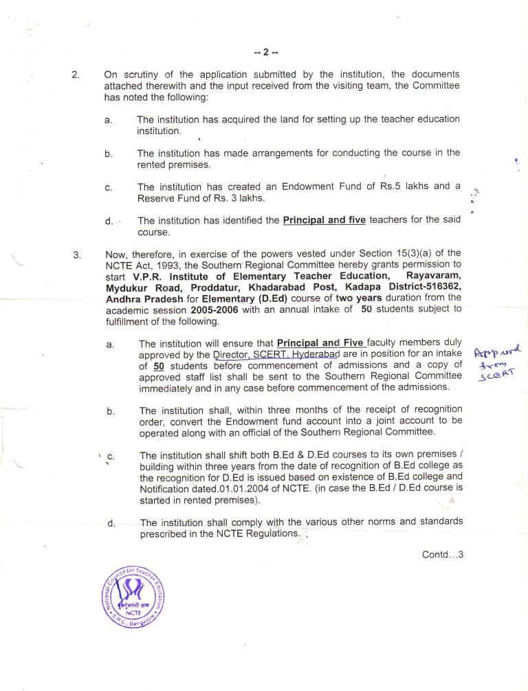B.Ed NCTE Order