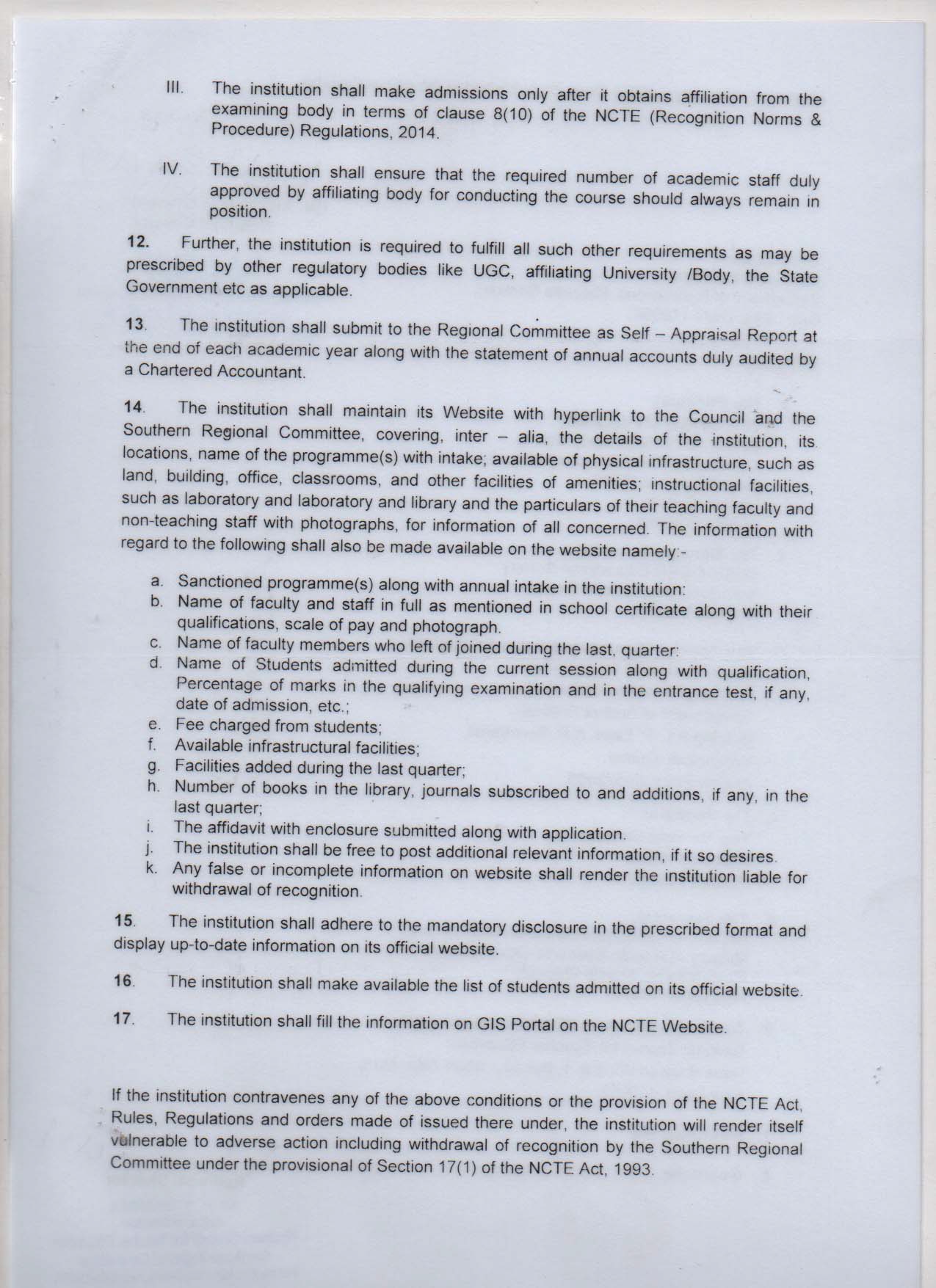 B.Ed NCTE Order